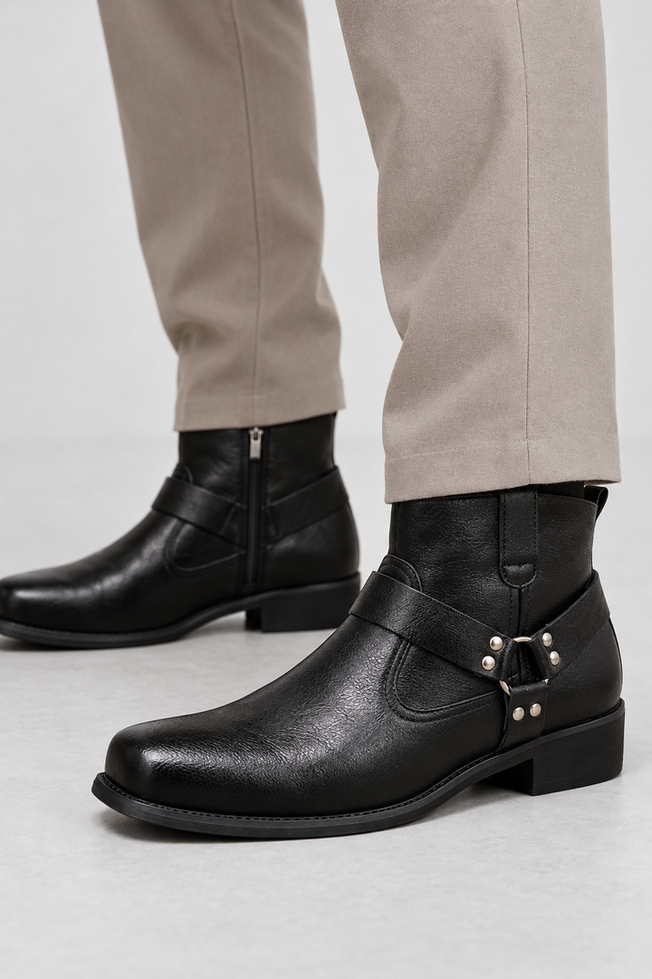 Ankle Boots – Harness Straps & Cushioned Foot Support