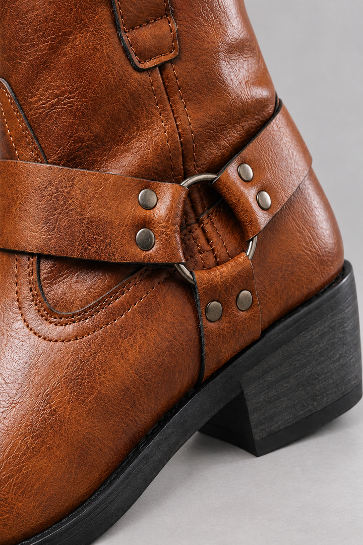 Ankle Boots – Harness Straps & Cushioned Foot Support