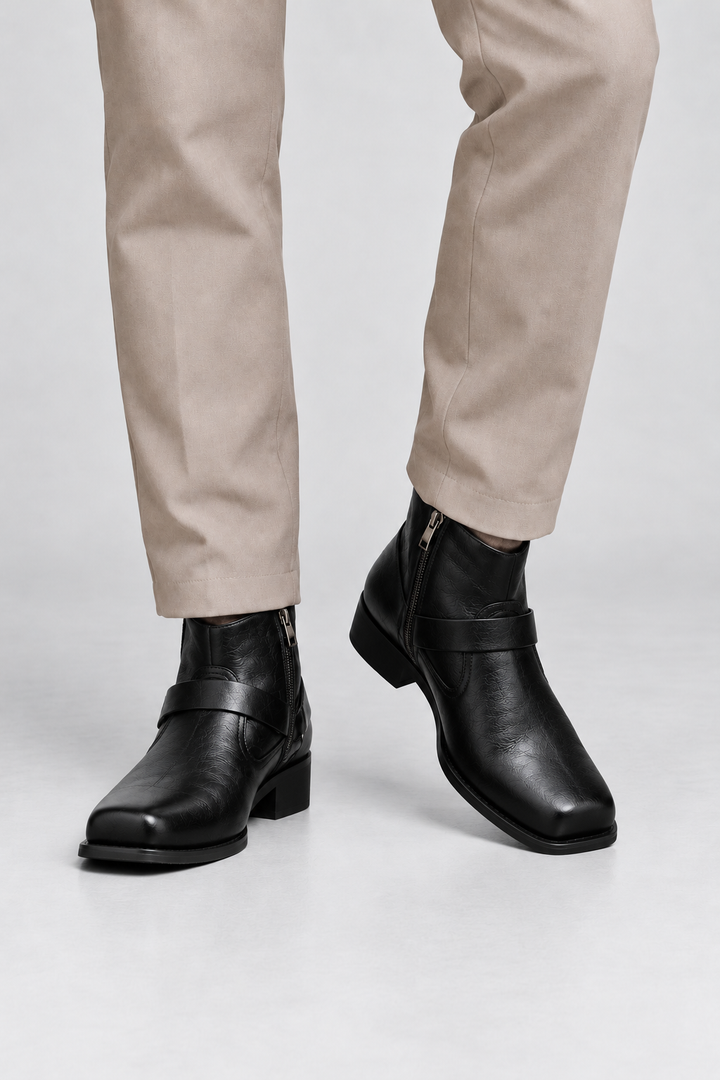 Ankle Boots – Harness Straps & Cushioned Foot Support