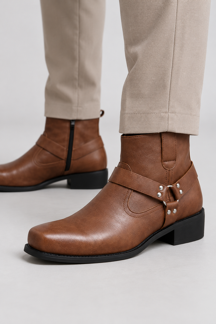 Ankle Boots – Harness Straps & Cushioned Foot Support