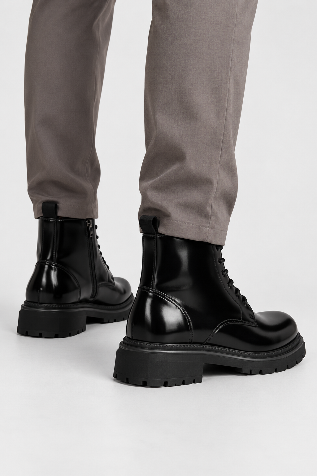 Ankle Boots – Lace-Up Front & Treaded Sole for Grip