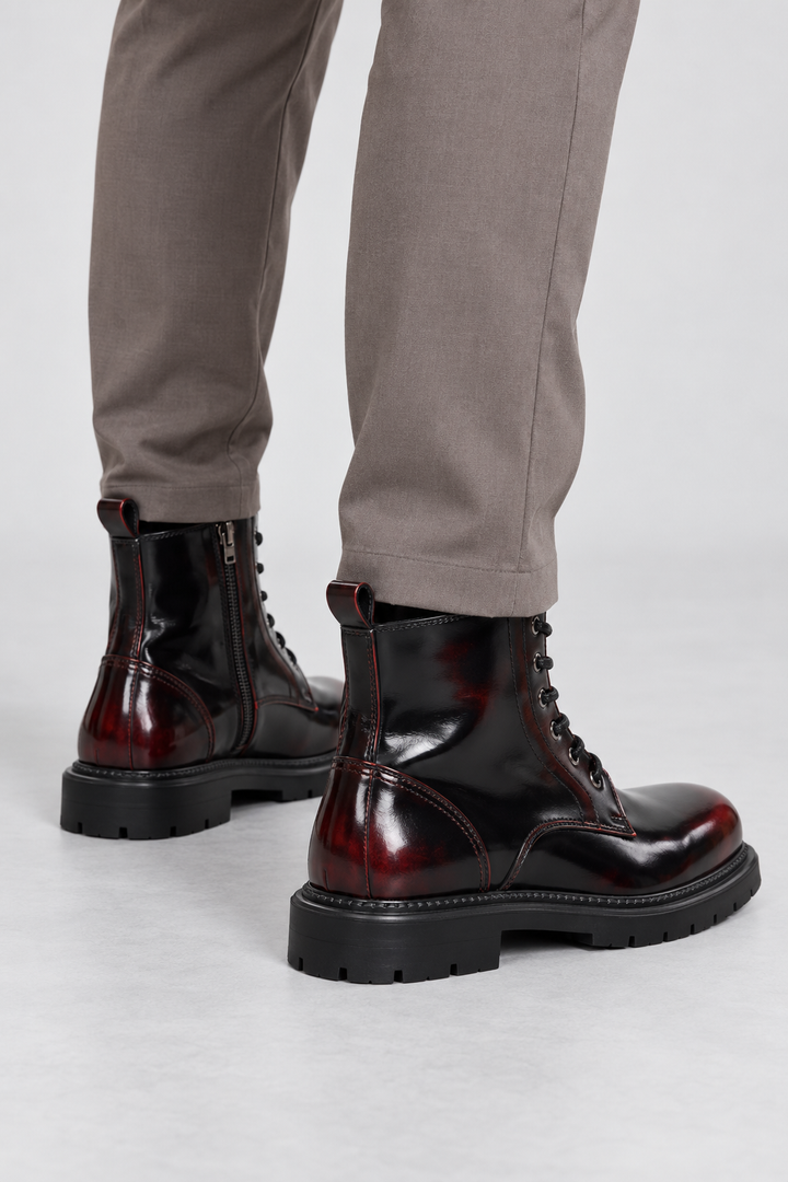 Ankle Boots – Lace-Up Front & Treaded Sole for Grip