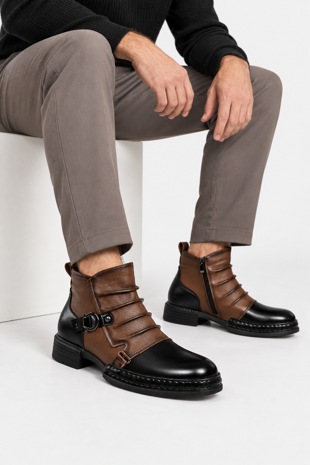 Ankle Boots – Side Zipper for Easy Wear & Cushioned Steps