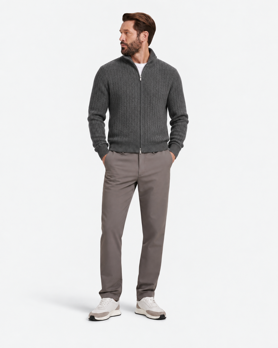 Cashmere-wool soft sweater