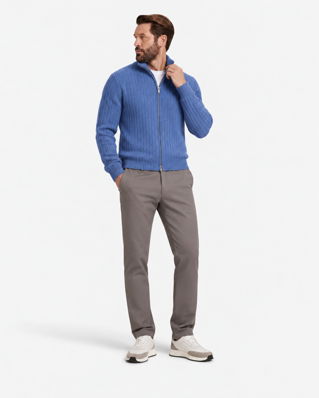 Cashmere-wool soft sweater
