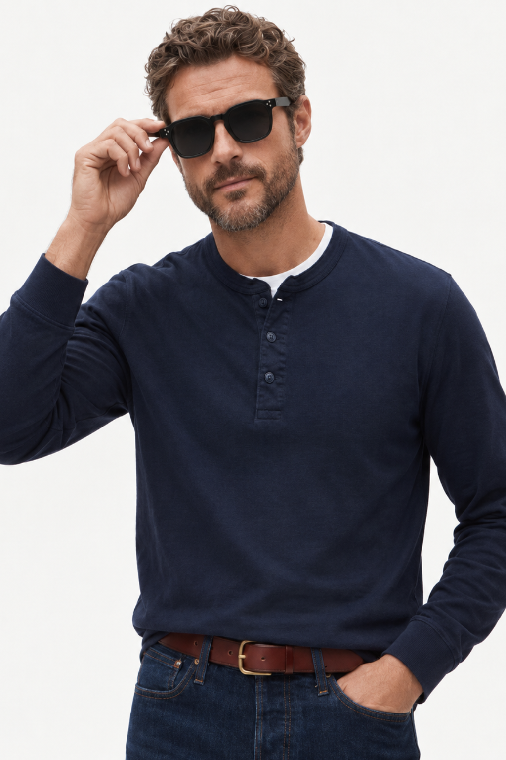 Midnight sculpted frame sunglasses
