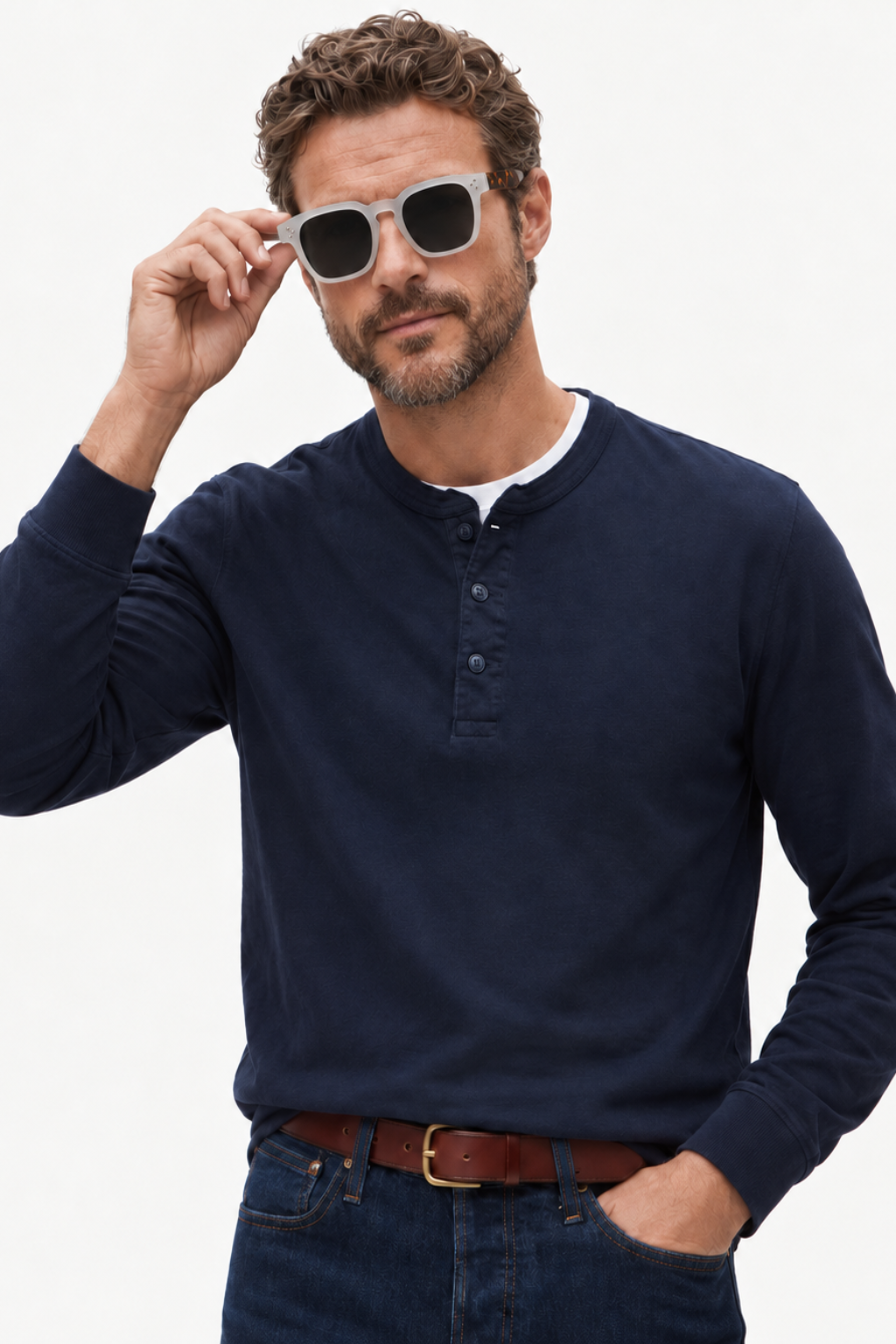 Midnight sculpted frame sunglasses