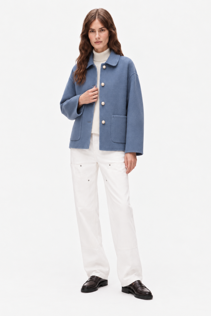 Cashmere doll collar short coat