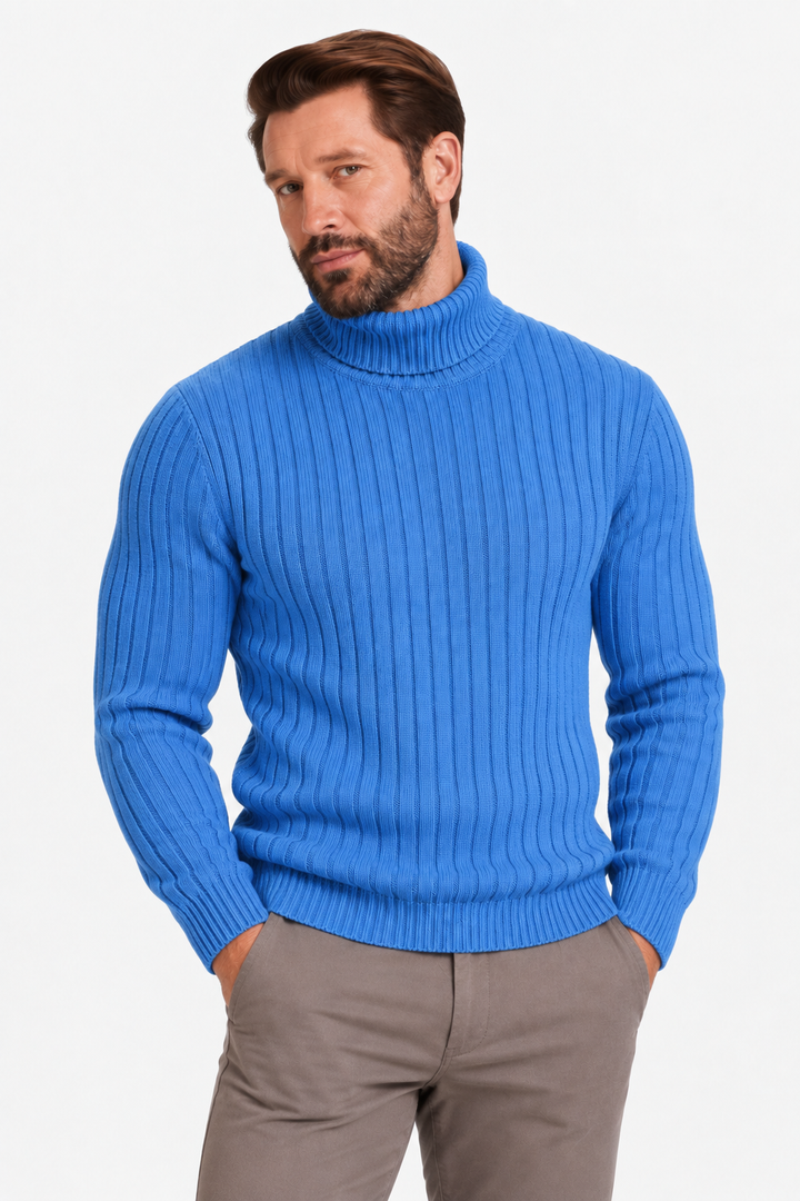 Turtleneck ribbed sweater