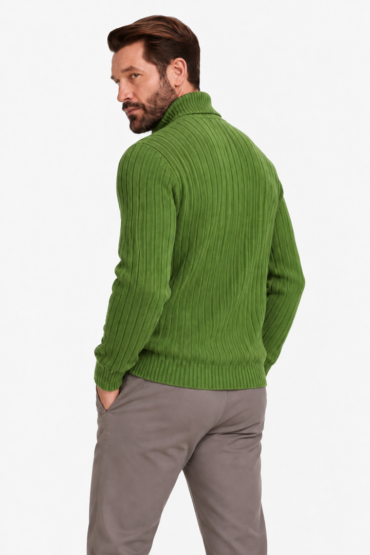Turtleneck ribbed sweater