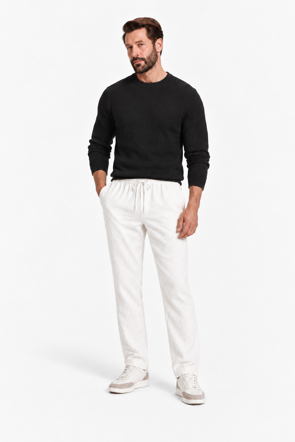 Lightweight linen relaxed pants