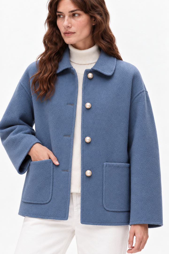 Cashmere doll collar short coat