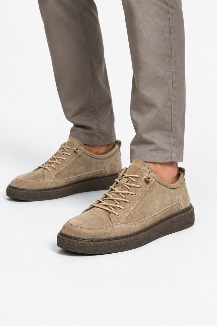 Genuine suede comfort sneakers