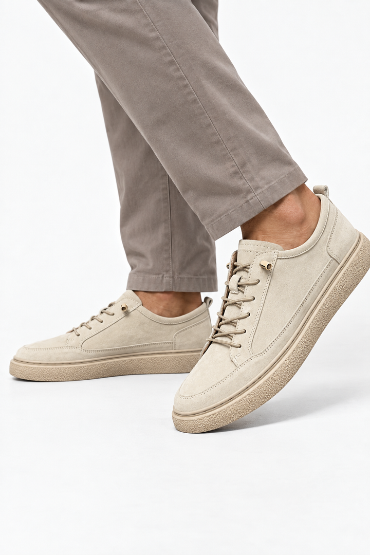 Genuine suede comfort sneakers