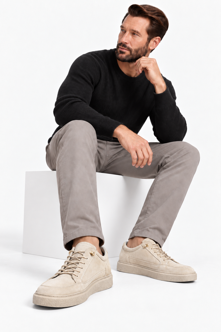 Genuine suede comfort sneakers