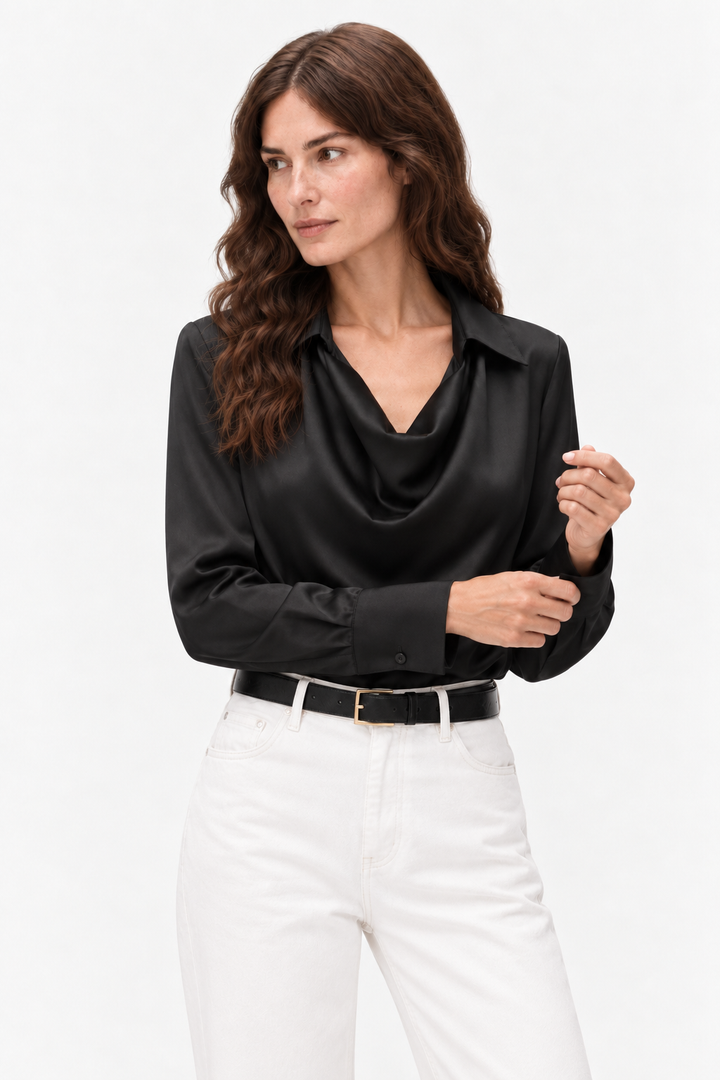 Italian-inspired tailored blouse