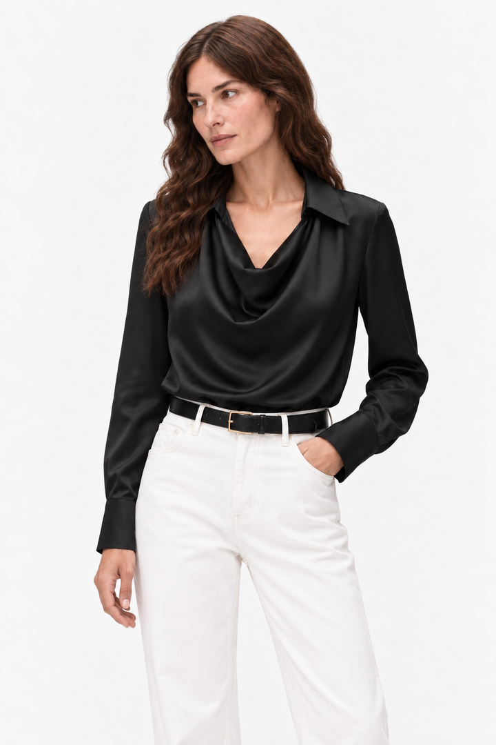 Italian-inspired tailored blouse