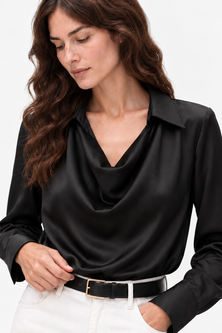 Italian-inspired tailored blouse