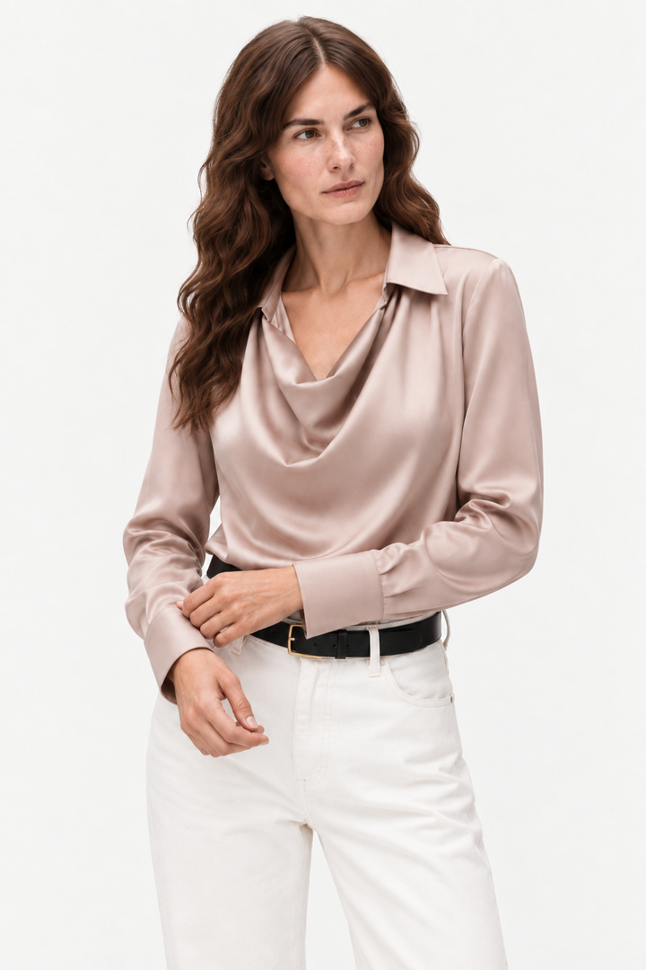 Italian-inspired tailored blouse