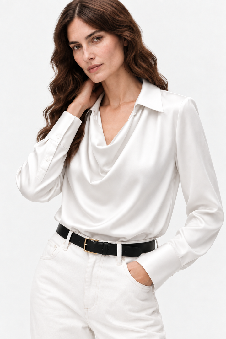 Italian-inspired tailored blouse