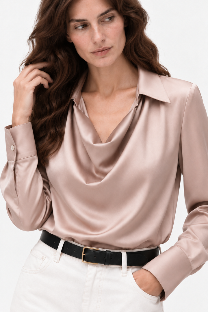 Italian-inspired tailored blouse