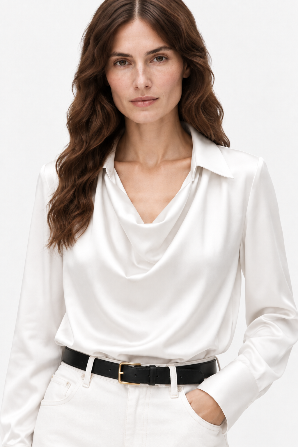 Italian-inspired tailored blouse