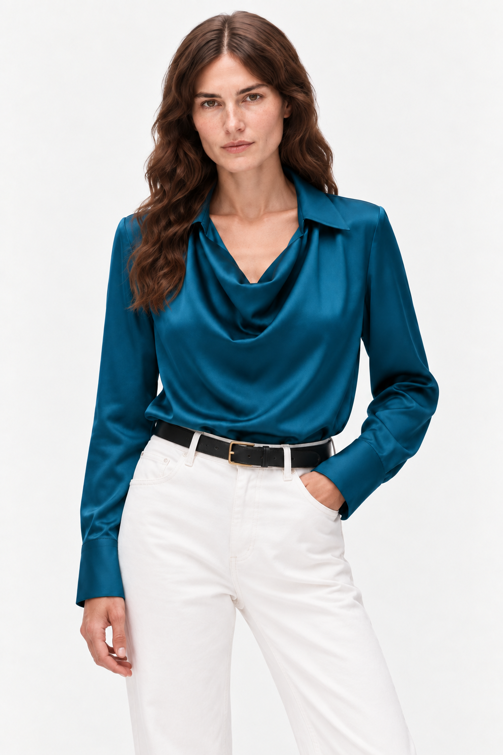 Italian-inspired tailored blouse
