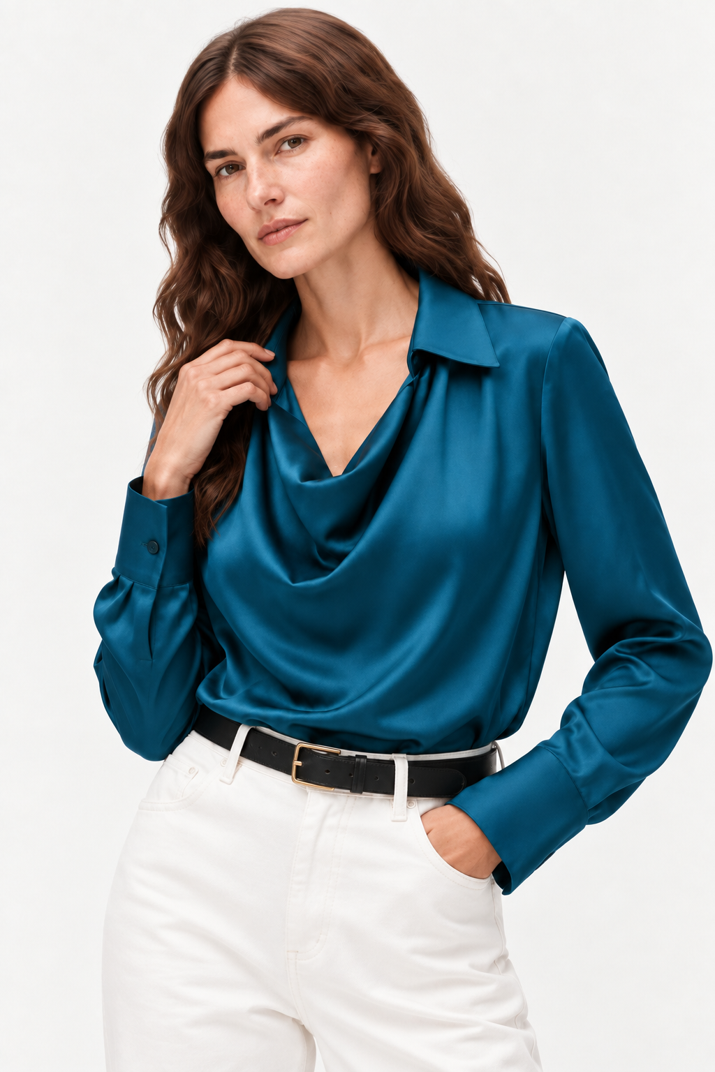 Italian-inspired tailored blouse