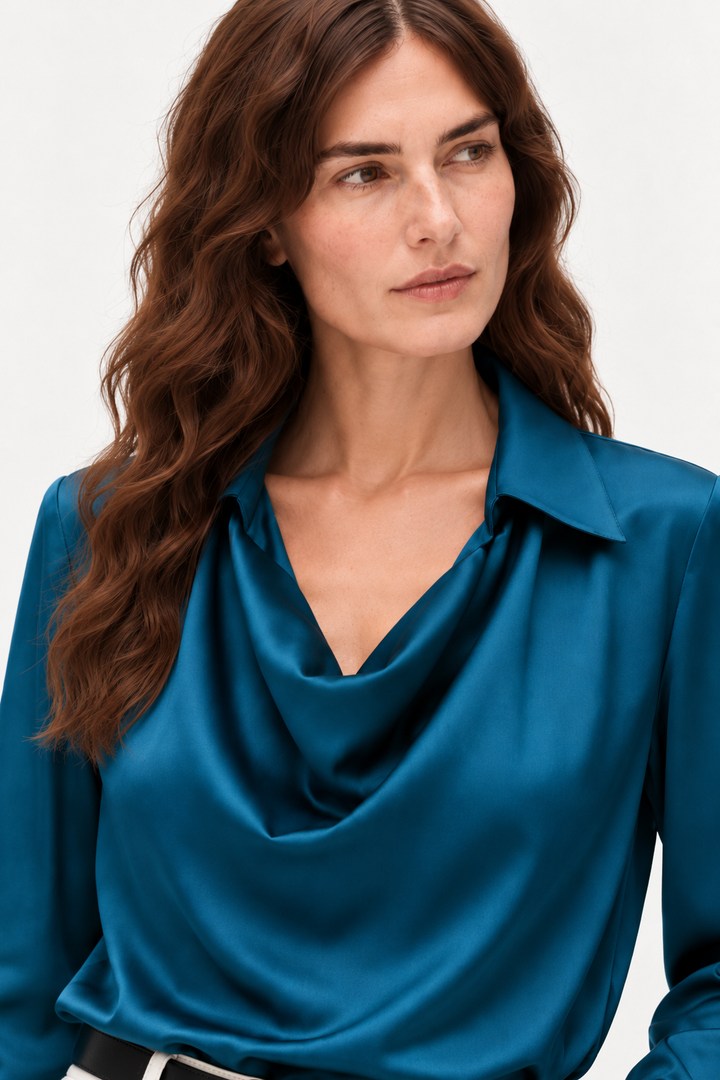 Italian-inspired tailored blouse