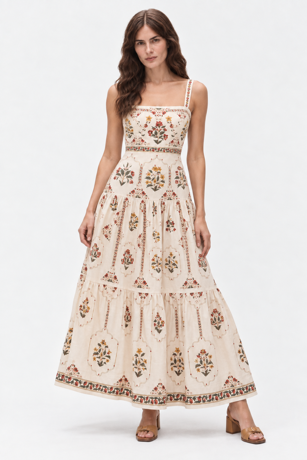 Wildflower cream hemp maxi dress