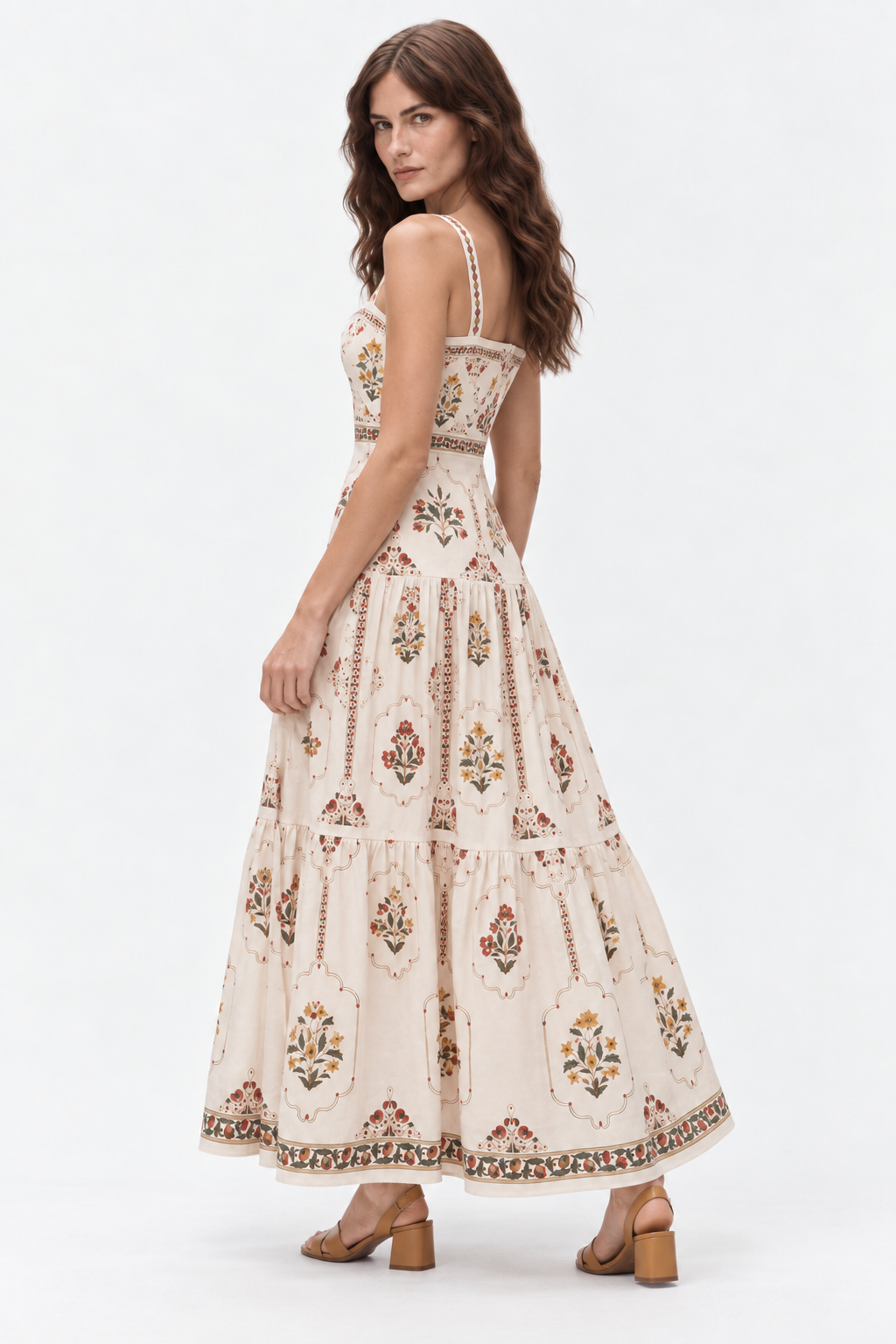 Wildflower cream hemp maxi dress