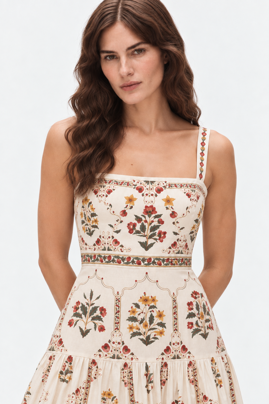 Wildflower cream hemp maxi dress