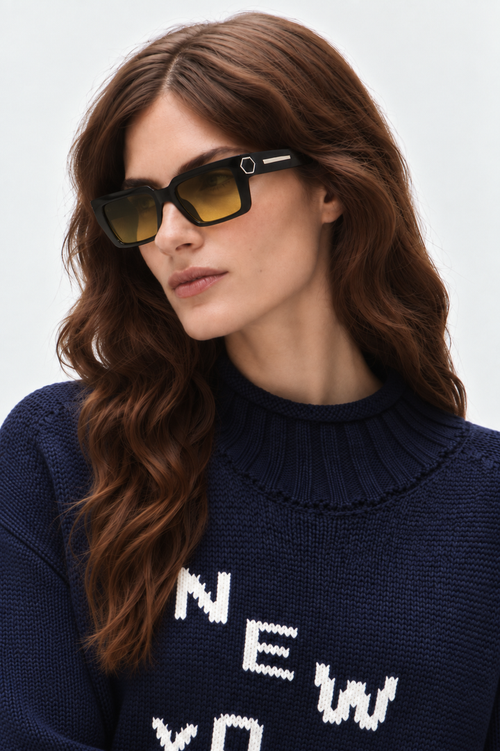 Bold acetate frame sunglasses