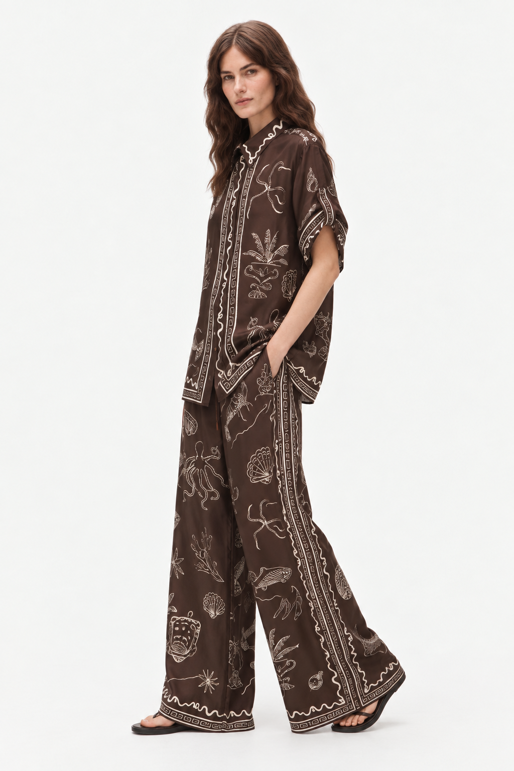 Linen palazzo two-piece set