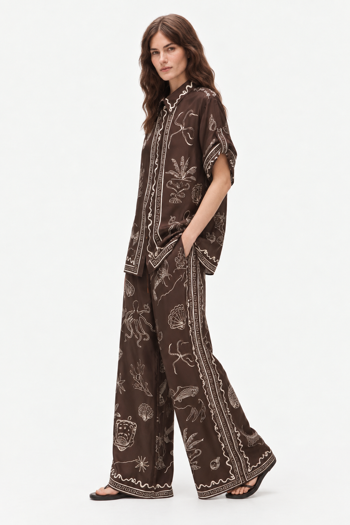 Linen palazzo two-piece set