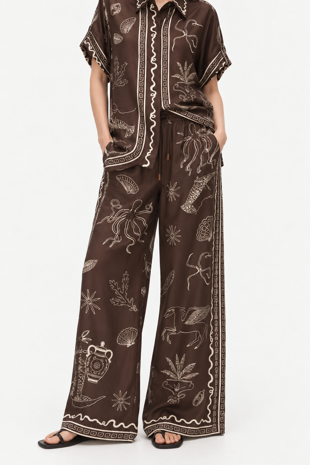 Linen palazzo two-piece set