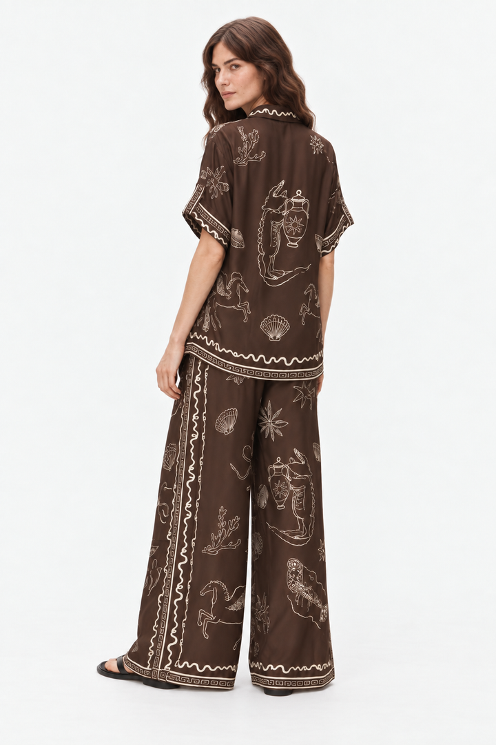 Linen palazzo two-piece set