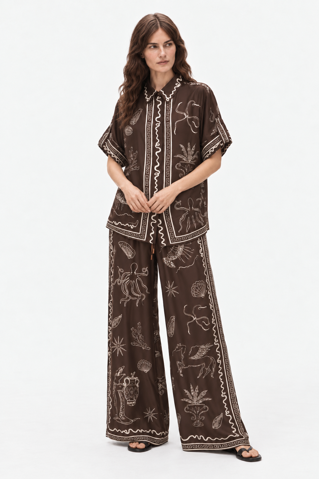 Linen palazzo two-piece set
