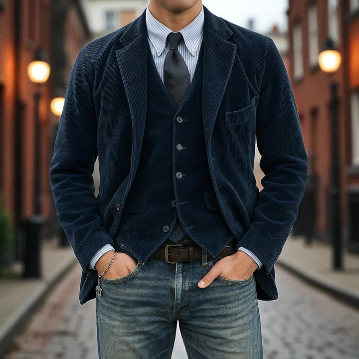 Classic Corduroy Blazer And Vest