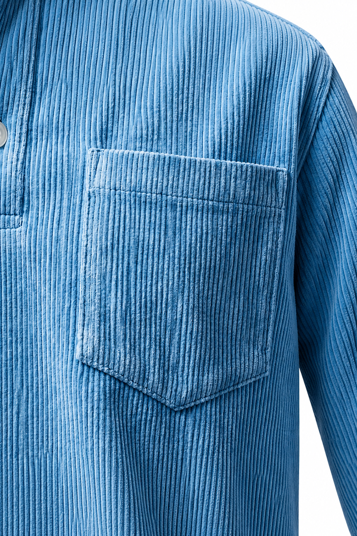 Cotton-Blend Corduroy Polo Shirt – Straight Cut & Easy Movement