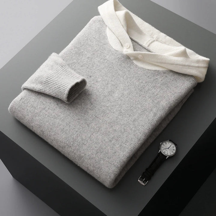 Fine Knit Merino Wool Hoodie