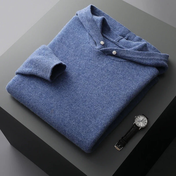 Fine Knit Merino Wool Hoodie