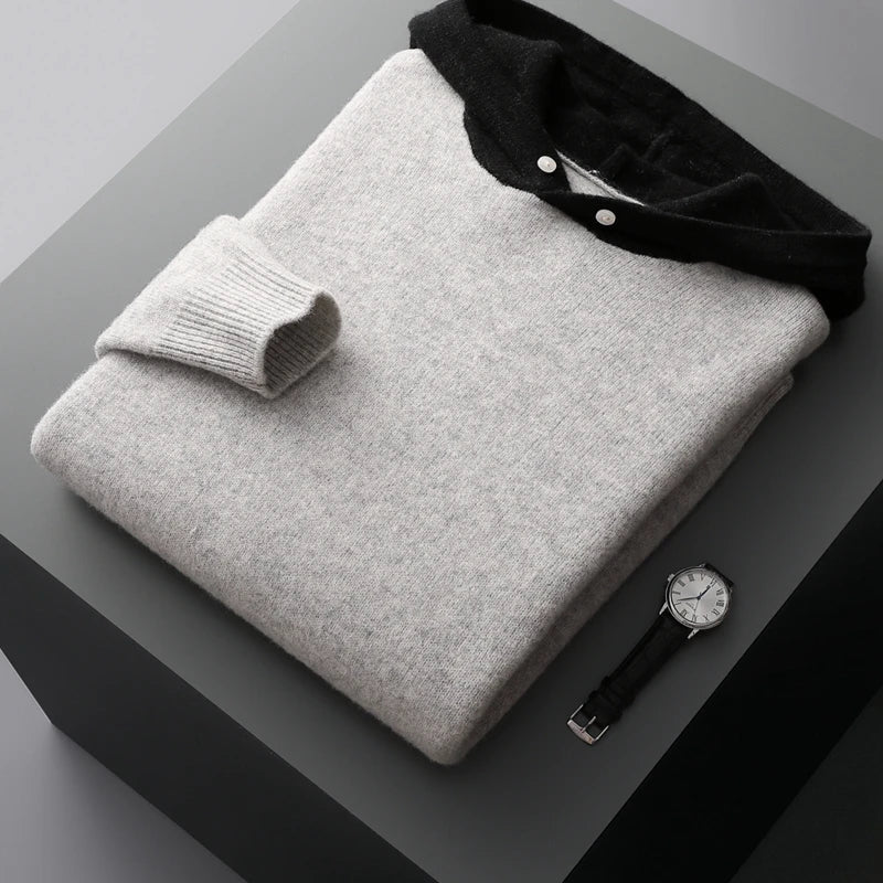 Fine Knit Merino Wool Hoodie