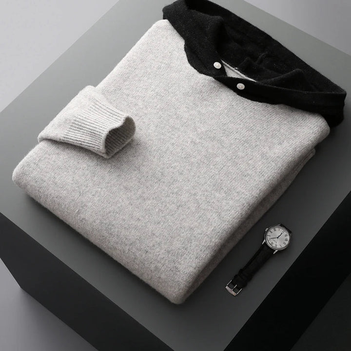 Fine Knit Merino Wool Hoodie