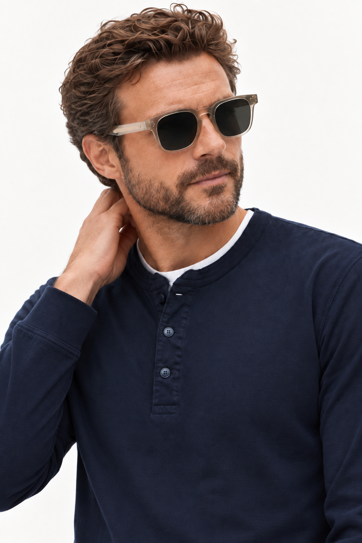 Midnight sculpted frame sunglasses