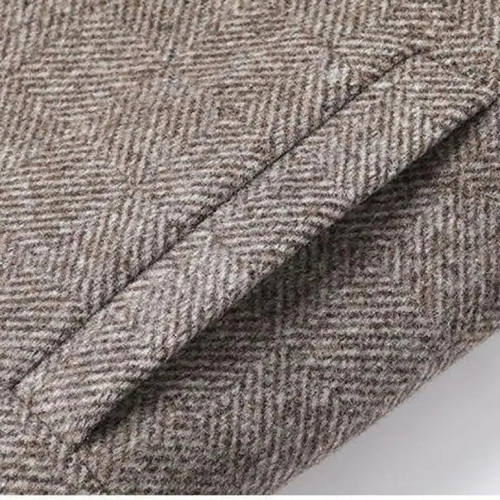 Herringbone Wool Bomber Jacket