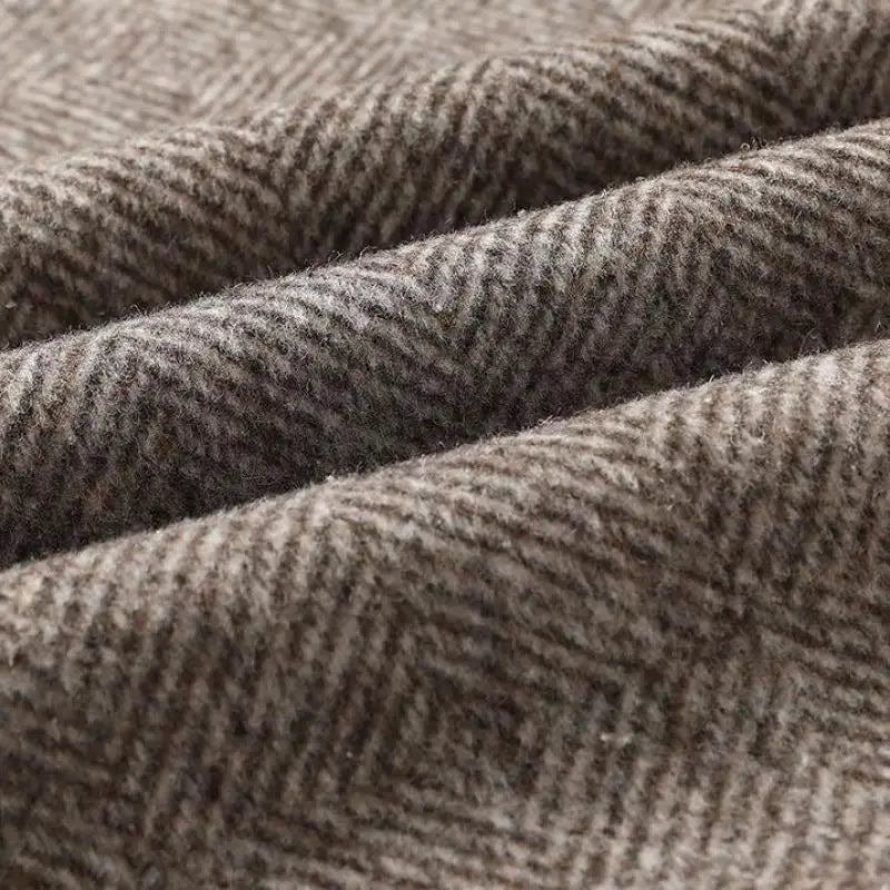 Herringbone Wool Bomber Jacket
