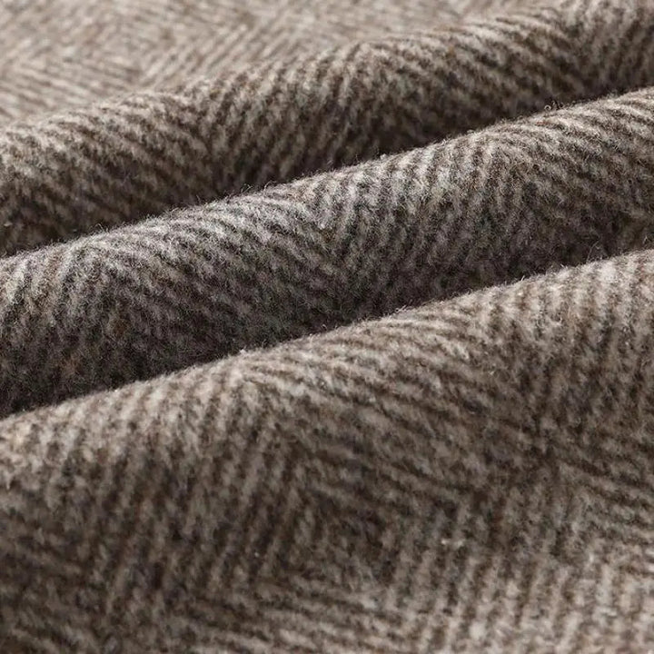 Herringbone Wool Bomber Jacket