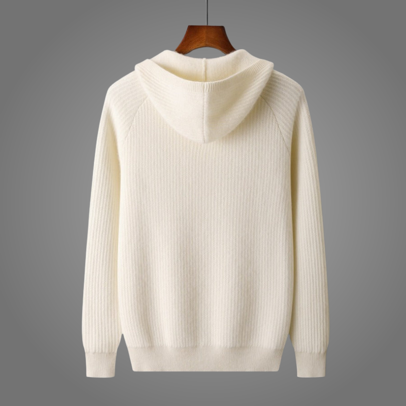 Honeycomb Knit Merino Wool Hoodie