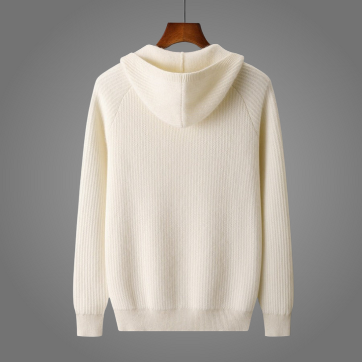 Honeycomb Knit Merino Wool Hoodie